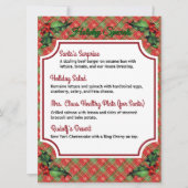Downloadbare Red Plaid Holiday Specials Menu (Voorkant)