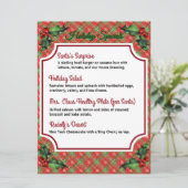 Downloadbare Red Plaid Holiday Specials Menu (Staand voorkant)