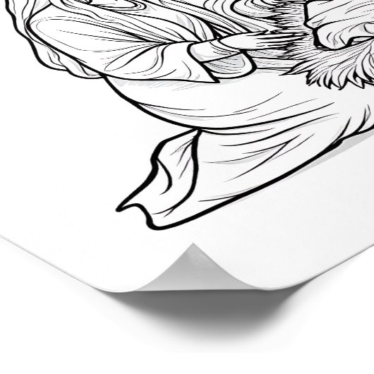 Downloadbare religieuze kerstscène poster (Hoek)