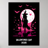 Downloadbare, roze magische heks Valentijn's Day Poster (Voorkant)