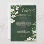 Downloadbare Sage Groene Bloemen Bruiloft Uitnodig Kaart (Achterkant)