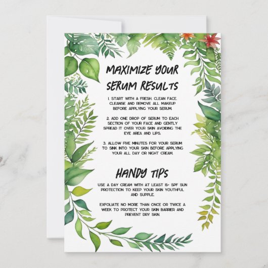 Downloadbare seruminstructie-Sjabloon Kaart (Voorkant)