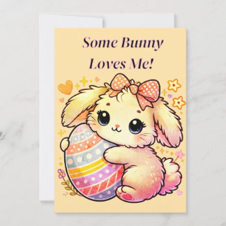 Downloadbare Some Bunny Loves Me - Ansichtkaart  Feestdagenkaart