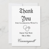 Downloadbare trouwring kalligrafie kaart (Voorkant)