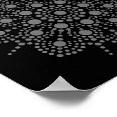 Downloadbare Unieke Abstracte Kunst Mandala Sjablo Poster (Hoek)