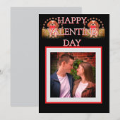 Downloadbare Valentijnsdag Hartjes Uitnodigingskaa Kaart (Voorkant / Achterkant)