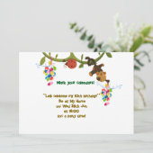 Downloadbare verjaardagsuitnodiging Card Monkey Kaart (Staand voorkant)