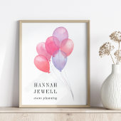 DOWNLOADBARE Waterverf Ballon Logo Business Sign Poster