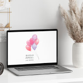 DOWNLOADBARE Waterverf Ballon Logo Business Sign Poster