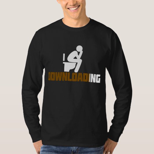 Downloaden - Funny Sarcastic Toilet Pooping T-shirt (Voorkant)