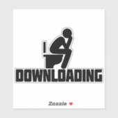 Downloaden - Funny Toilet Pooping Sticker (Vel)