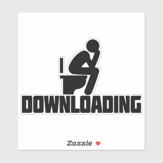 Downloaden - Funny Toilet Pooping Sticker (Vel)