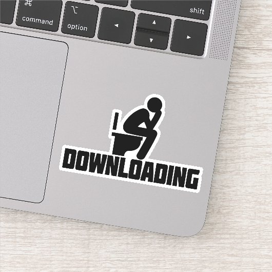 Downloaden - Funny Toilet Pooping Sticker (Detail)