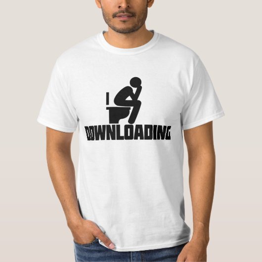 Downloaden - Funny Toilet Pooping T-shirt (Voorkant)