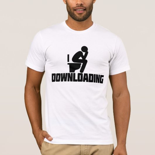 Downloaden - Funny Toilet Pooping T-shirt (Voorkant)
