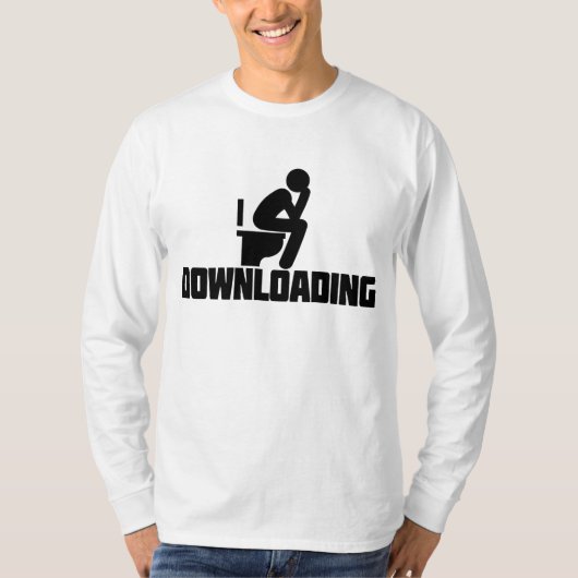 Downloaden - Funny Toilet Pooping T-shirt (Voorkant)