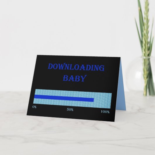 DOWNLOADEND BABY - DE KAART VAN DE UITNODIGING VAN (Voorkant)