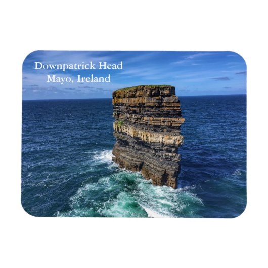 Downpatrick Head Mayo, Ierland Magnet Magneet (Horizontaal)