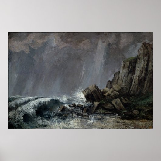 Downpour at Etretat Poster (Voorkant)