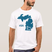 Downriver Michigan Blue T-shirt (Voorkant)