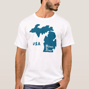 Downriver Michigan Blue T-shirt