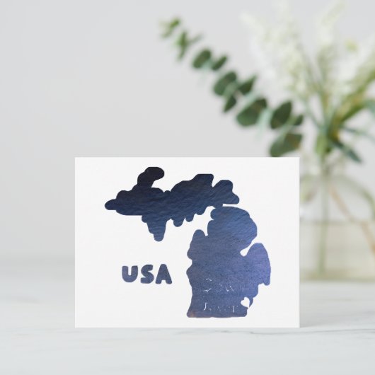 Downriver Michigan River Briefkaart (Staand voorkant)