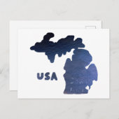 Downriver Michigan River Briefkaart (Voorkant / Achterkant)