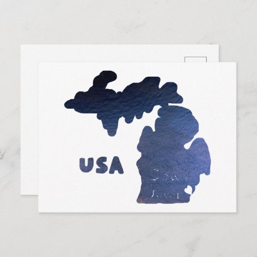 Downriver Michigan River Briefkaart (Voorkant / Achterkant)