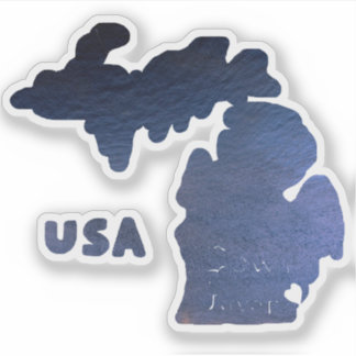 Downriver Michigan River Sticker