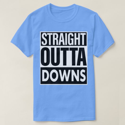 Downs Naam Straight Out Downs T-shirt (Design voorkant)