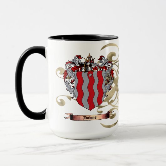 Downs wapenschild (tweezijdig) mok (Links)