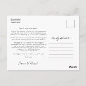 Downsize Wedding Aankondiging Schattige 3 Foto Briefkaart (Achterkant)