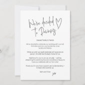 Downsize Wedding Announcement Kaart (Voorkant)