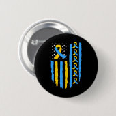 Downsyndroom Bewustzijn Papa Mama Ronde Button 5,7 Cm (Voorkant /achterkant)