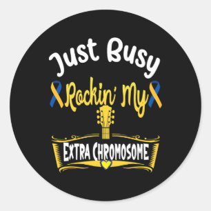 Downsyndroom Bewustzijn peuter Kinder extra chromo Ronde Sticker
