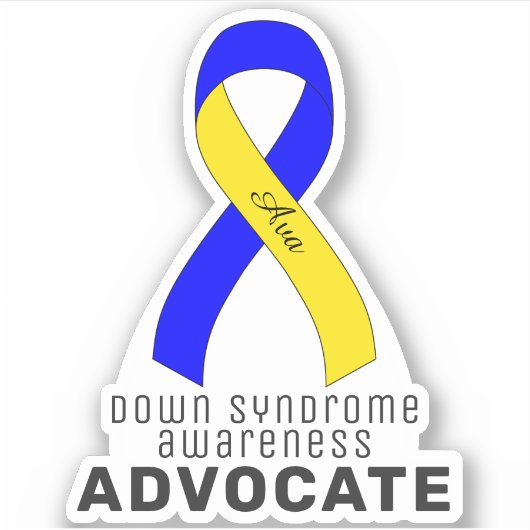 Downsyndroom bewustzijn vinyl sticker (Voorkant)