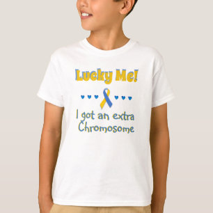 Downsyndroom Geluksvogel! Extra chromosoom - Hartj T-shirt