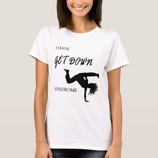 Downsyndroom (Vrouw danser) T-shirt (Voorkant)