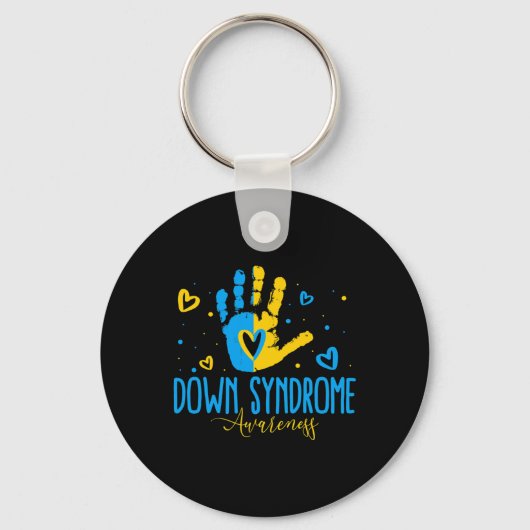 Downsyndroomdag Downsyndroombewustzijn Sleutelhanger (Voorkant)