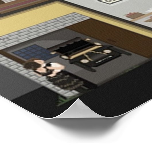 Downton Abbey Pixel Art Poster (Hoek)