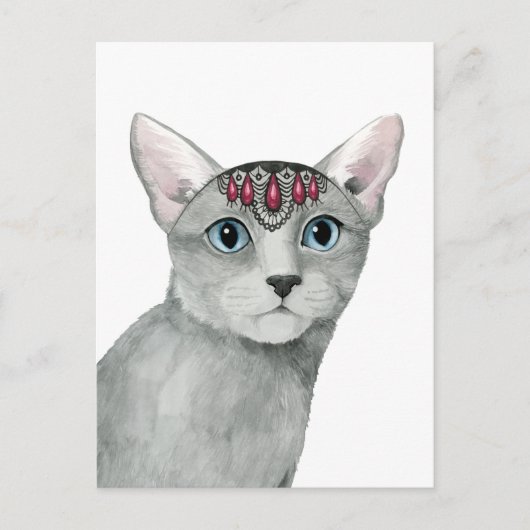 Downton Cat | Bejeweld Briefkaart (Voorkant)