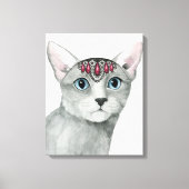 Downton Cat | Bejeweld Canvas Afdruk (Voorkant)