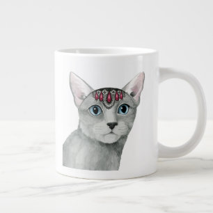 Downton Cat   Bejeweld Grote Koffiekop