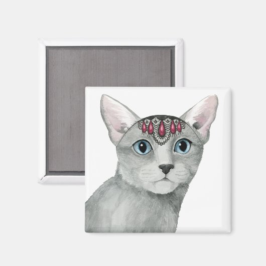 Downton Cat | Bejeweld Magneet (Voorkant / Achterkant)