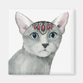 Downton Cat | Bejeweld Magneet (Voorkant)