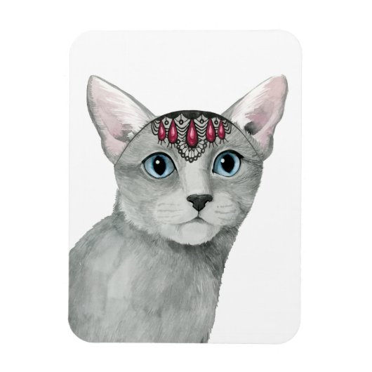 Downton Cat | Bejeweld Magneet (Verticaal)