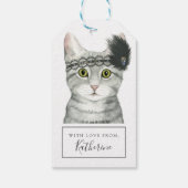 Downton Cat | Bejeweld met kant Cadeaulabel (Achterkant)