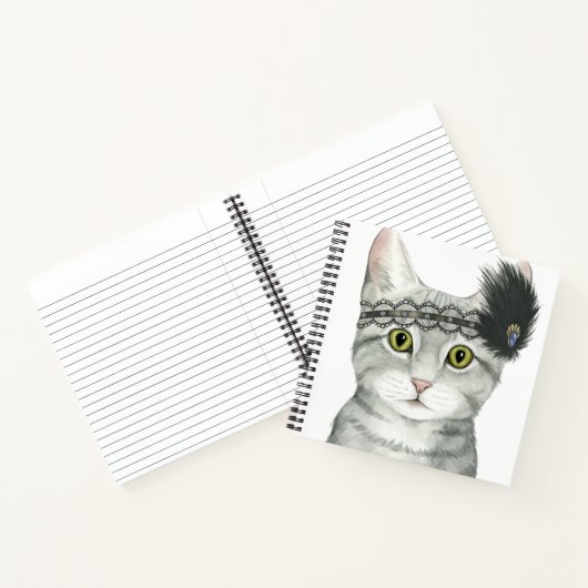 Downton Cat | Bejeweld met kant Notitieboek (Binnen)