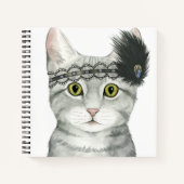 Downton Cat | Bejeweld met kant Notitieboek (Voorkant)