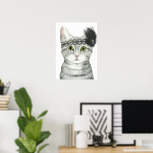 Downton Cat | Bejeweld met kant Poster (Thuiskantoor)
